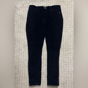 FRAME DENIM Women's Black Corduroy Skinny Jeans